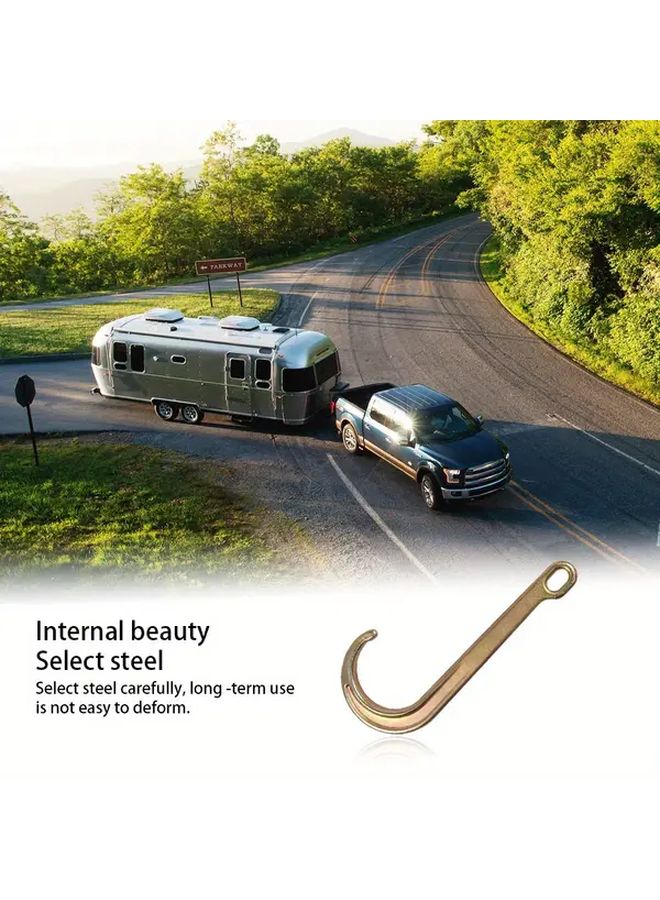 1pc Heavy Duty Steel Tow Hook with Rope Lanyard Anti Drop Secure Cargo Lifting Towing for Outdoor - Image 2