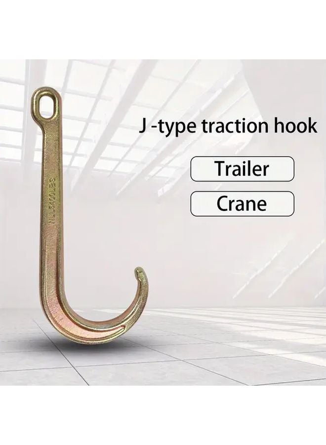 1pc Heavy Duty Steel Tow Hook with Rope Lanyard Anti Drop Secure Cargo Lifting Towing for Outdoor - Image 4