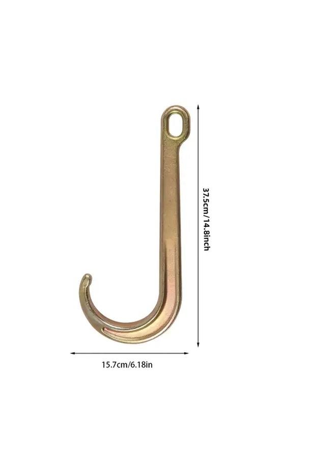 1pc Heavy Duty Steel Tow Hook with Rope Lanyard Anti Drop Secure Cargo Lifting Towing for Outdoor - Image 3