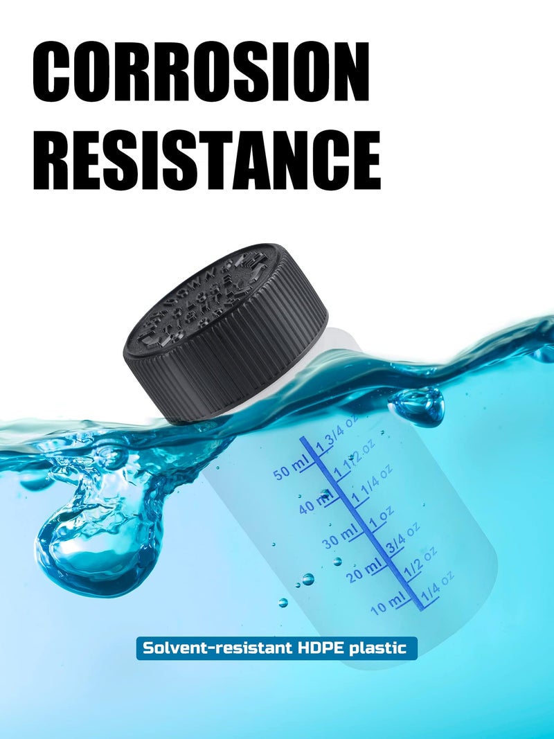 Lichamp حاوية طلاء ليتشامب للتصحيح، 50 قطعة زجاجات طلاء 2 أونصة مع فرشاة، 2 أونصة (60 مل) A250TP - Image 4