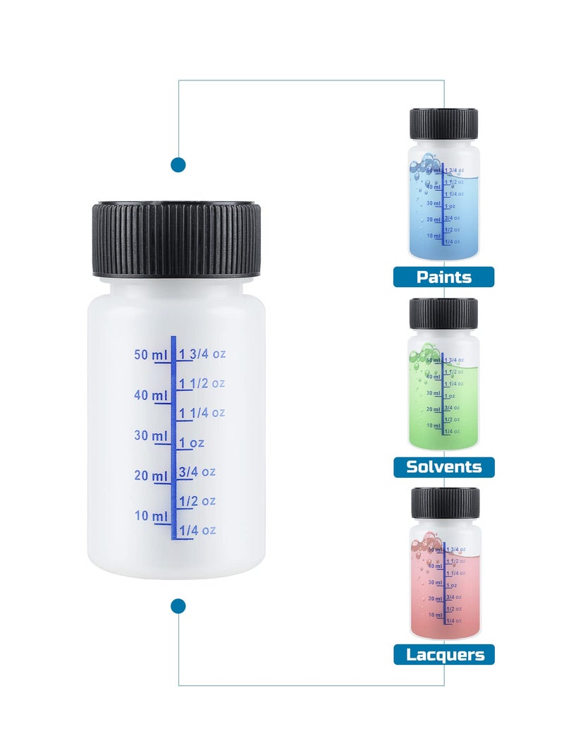 Lichamp حاوية طلاء ليتشامب للتصحيح، 50 قطعة زجاجات طلاء 2 أونصة مع فرشاة، 2 أونصة (60 مل) A250TP - Image 3
