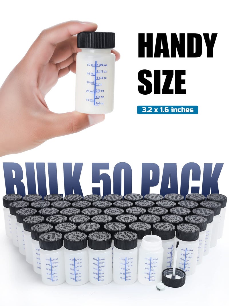 Lichamp حاوية طلاء ليتشامب للتصحيح، 50 قطعة زجاجات طلاء 2 أونصة مع فرشاة، 2 أونصة (60 مل) A250TP - Image 2