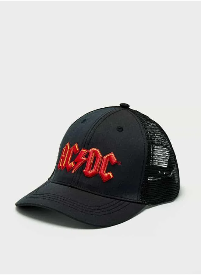 اس بي كاركترز AC/DC Logo Embroidered Cap with Snap Back Closure