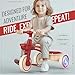 SEREED Colorful Lighting Toddler Tricycle for 25 Years Old Boys Girls Adjustable SeatHandlebar Trike Removable Basket Birthday Gift Idea for Kids Ages 2 Red - Image 4