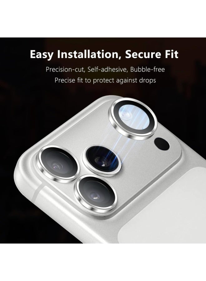ليتو واقي عدسة الكاميرا من الزجاج المقوى LITO S+ لهاتف iPhone 17 Pro بشاشة 6.3 بوصة وiPhone 17 Pro Max بشاشة 6.9 بوصة - فضي - Image 4