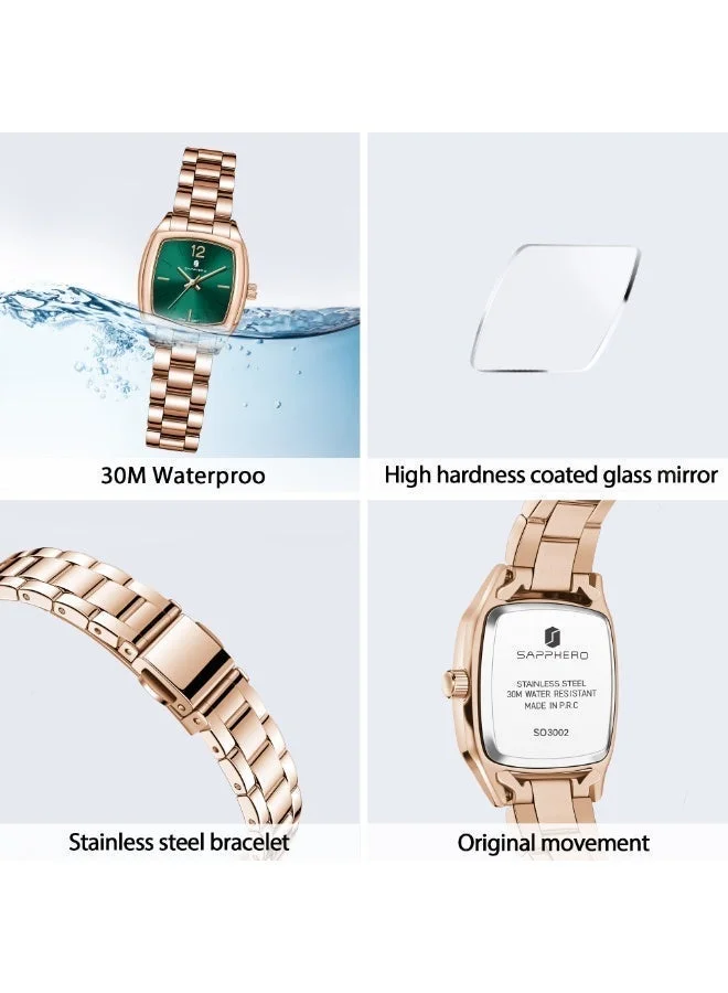 Sapphero 72 g SAPPHERO Watches for Women Luxury Ladies Watches Women's Bracelet Watch Small Stainless Steel Analog 3ATM Waterproof Wrist Watch for Women for Women | Best Price UAE
