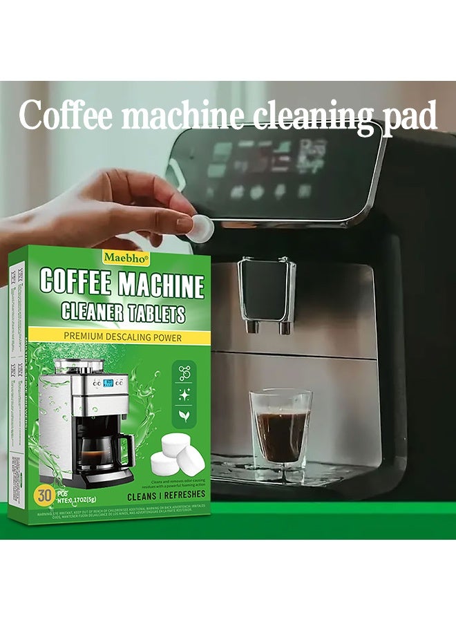 Maebho Coffee Machine Cleaner Descaler Tablets - 30 Count, Food-Grade Automatic Coffee Machine Cleaning Descaling Tablet Tea Cup Descaling Tablets - Image 2