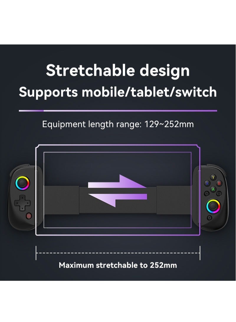 D8 Wireless Telescopic Game Controller Bluetooth-compatible 5.2 Extendable Game Console Joystick For Android iPhone Gamepad (Star Black)  - Image 5