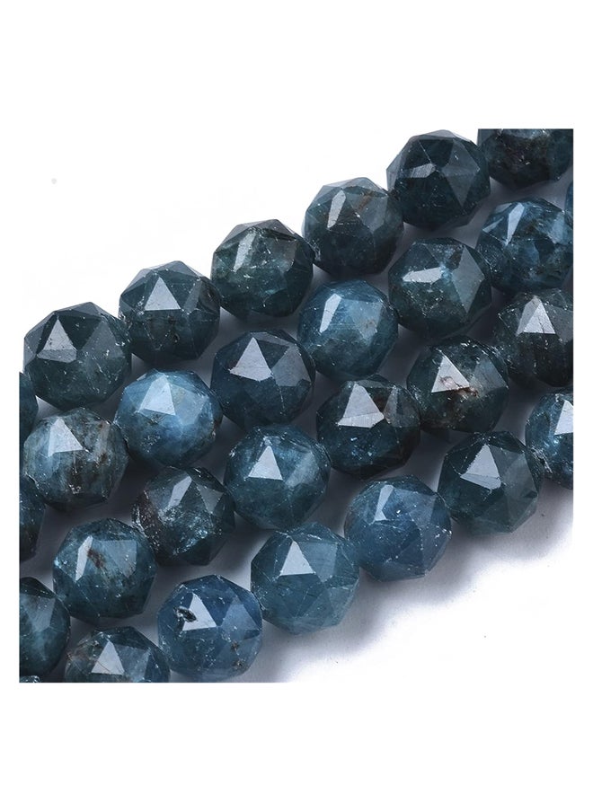 ماركة غير محددة خرز أباتيت طبيعي متعدد الأوجه من Woolery لأحجار الطاقة الكريستالية المضلعة والشفاء، خرز فاصل دائري 6-7 مم لصنع المجوهرات والحرف اليدوية، 7.4 بوصة (حوالي 30 قطعة)  - Image 1