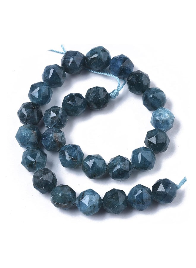 ماركة غير محددة خرز أباتيت طبيعي متعدد الأوجه من Woolery لأحجار الطاقة الكريستالية المضلعة والشفاء، خرز فاصل دائري 6-7 مم لصنع المجوهرات والحرف اليدوية، 7.4 بوصة (حوالي 30 قطعة)  - Image 2