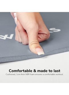 proworks Yoga Mat, Eco Friendly NBR, Non-Slip Exercise Mat with Carry Strap for Yoga, Pilates, and Gymnastics - 183cm x 60cm x 1cm - Gravity Grey  - Image 5