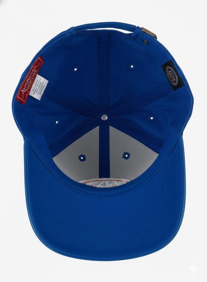 AMERICAN NEEDLE Blue Line Officially Licensed NHL Team Adjustable Buckle Strap Dad Hat - Image 1