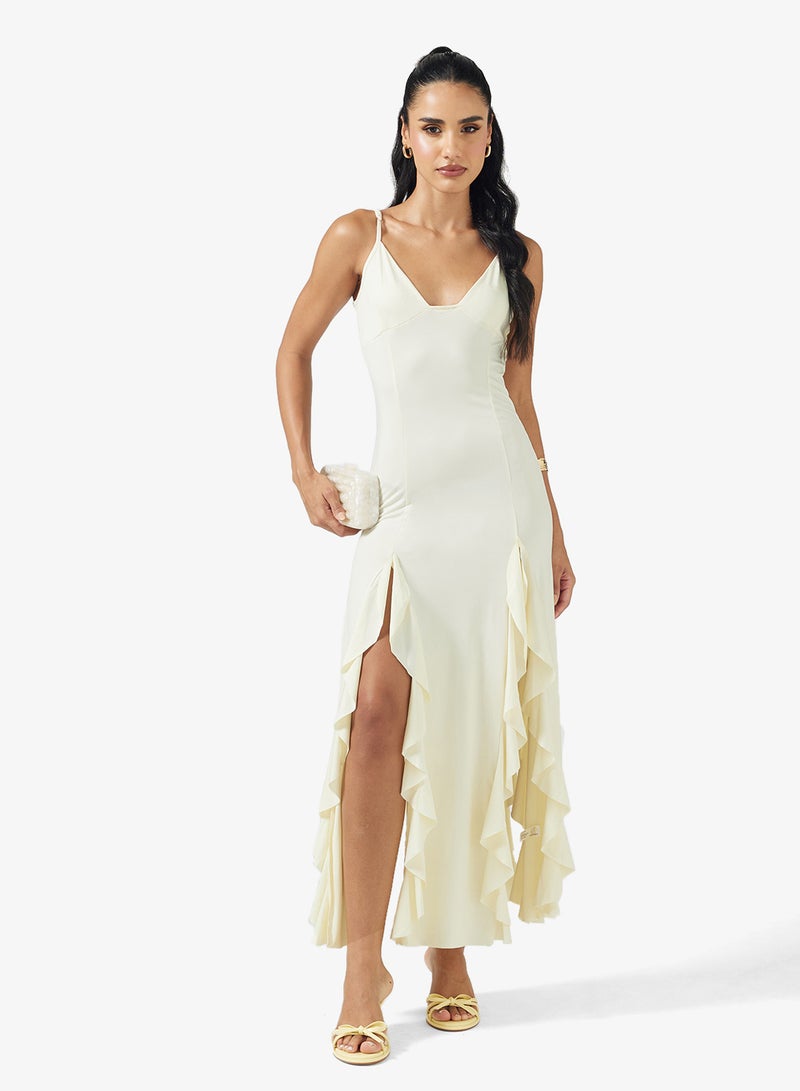 Ginger Strappy Frill Detail Dress - Image 1