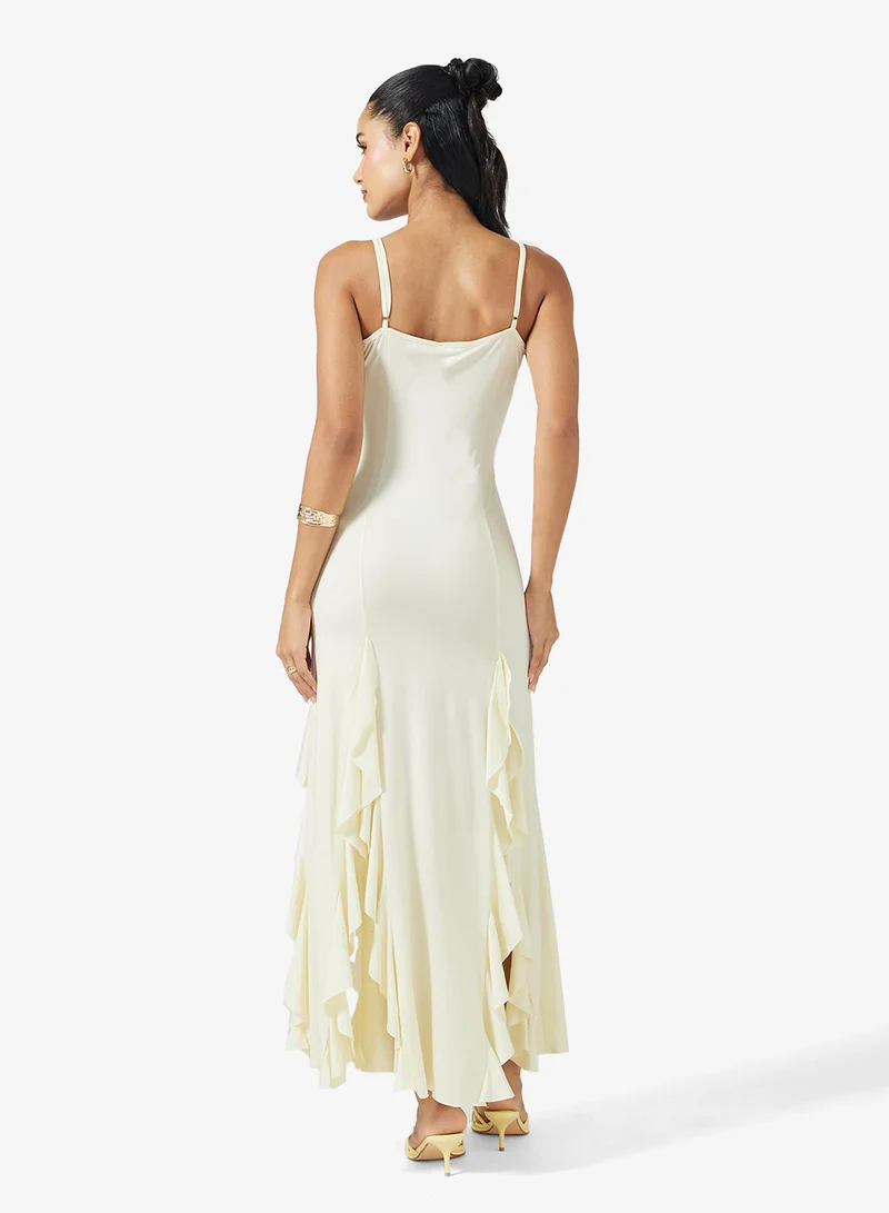Ginger Strappy Frill Detail Dress