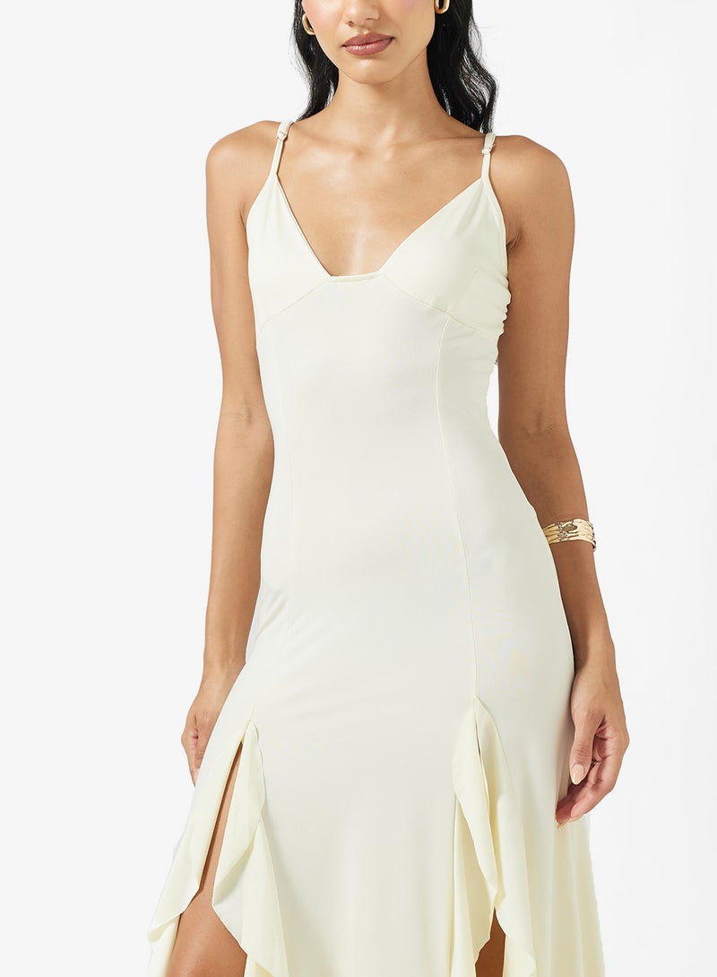 Ginger Strappy Frill Detail Dress - Image 3