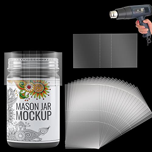 AOUKAR Shrink Wrap Bands for Bottles Jars Seals Shrinkable Plastic Sealer Heat Shrink Bands Cap Seal for Jars Bottles Mouth Shrink Bag Refillable Shrink Wrap Container（200 Pieces，4.92 x 1.1 Inch，125 x 28mm） - Image 1