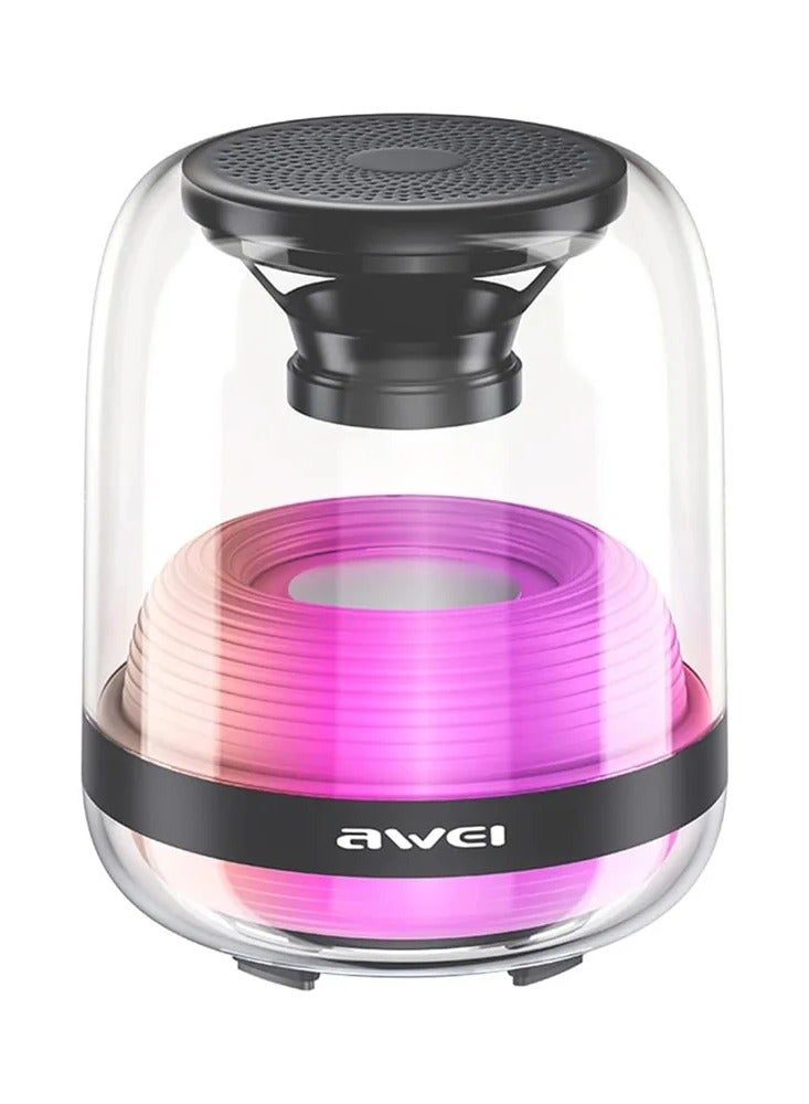 AWEI Y386 8W 100m² Use Space Symphony Lights Bluetooth Speaker -Black