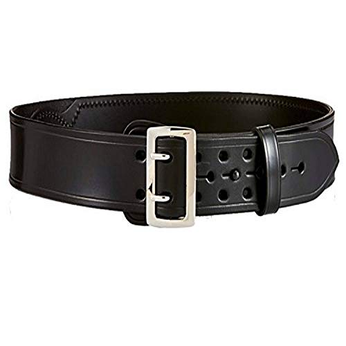 Aker Leather B03 Sam Browne Duty Belt, Half Leather-Lined, 2-1/4" Width, Plain, 28" - Image 2