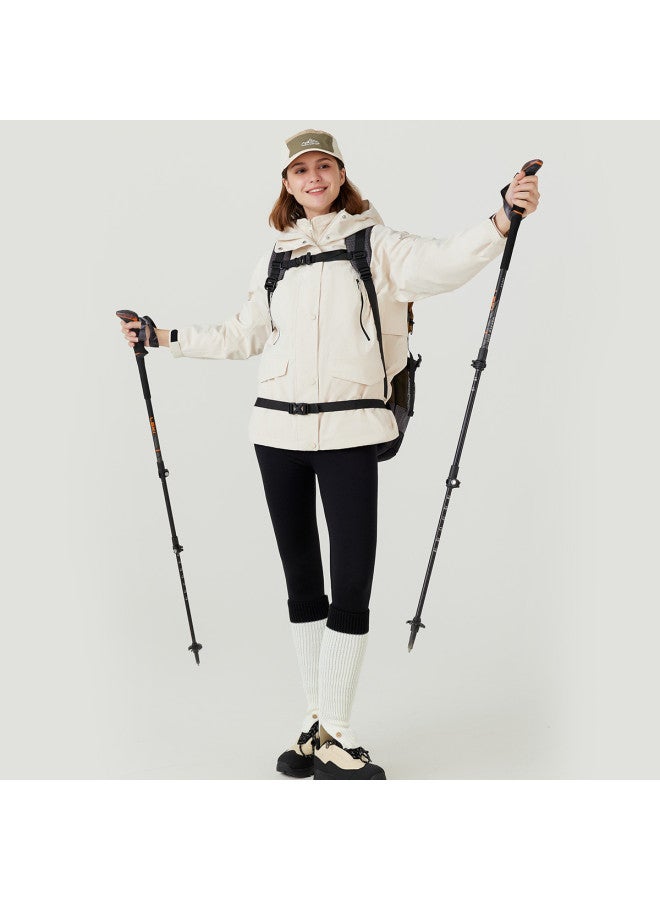 NorthLand Women's 3-in-1 Detachable Fleece Lined Jacket - Autumn/winter Windbreaker Hoodie (populus Euphratica 2.0) - Image 3