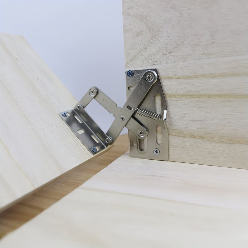 2Pcs Under Mount Flip Up Tray Hinge for Kitchen Drawer Bathroom Cabinet Storage Box - Image 3