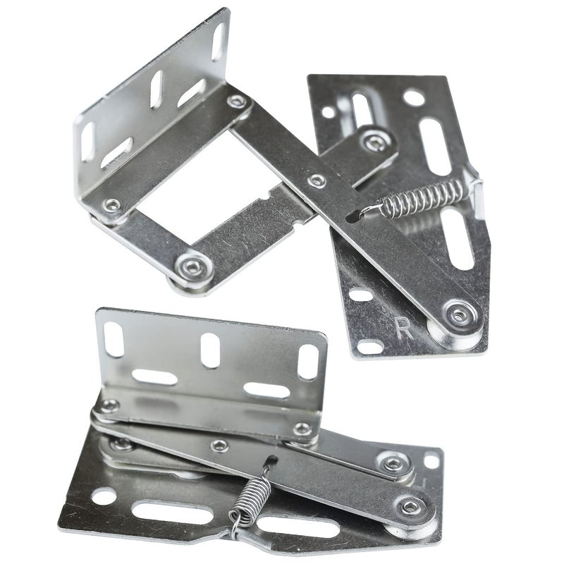 2Pcs Under Mount Flip Up Tray Hinge for Kitchen Drawer Bathroom Cabinet Storage Box - Image 1