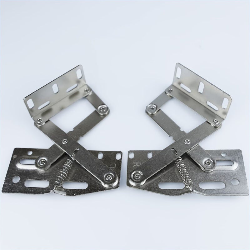2Pcs Under Mount Flip Up Tray Hinge for Kitchen Drawer Bathroom Cabinet Storage Box - Image 4