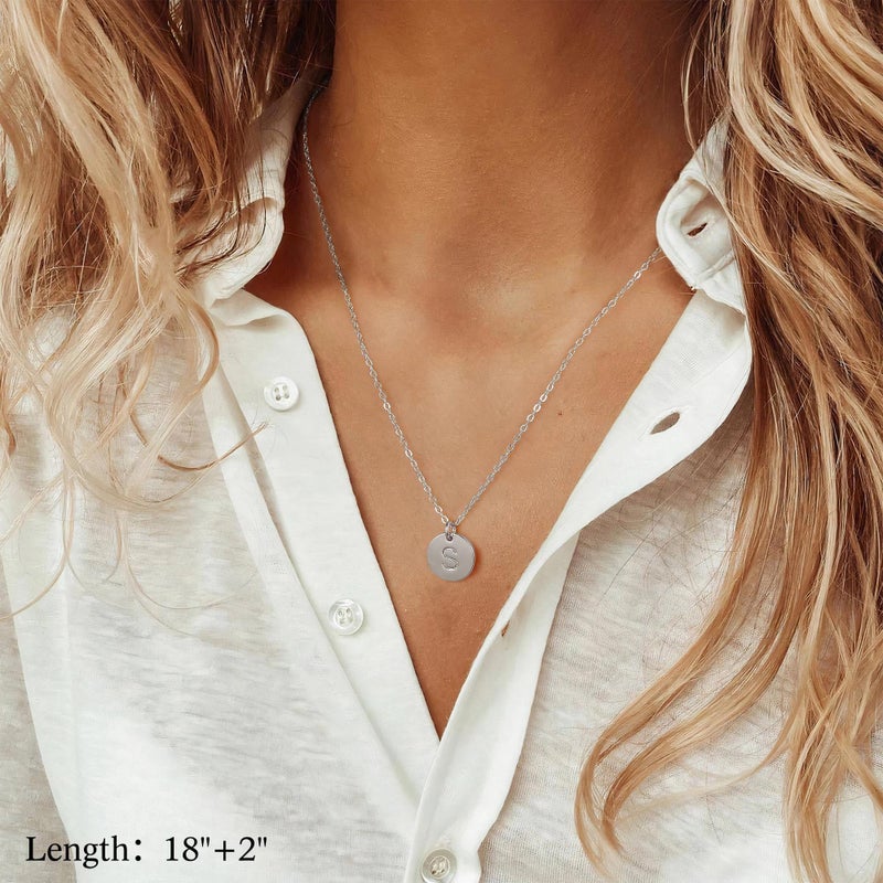 Vjoypro Dainty Silver Necklace for Women - Initial A Necklaces, Layered Y-Necklaces for Women, Silver Jewelry, Layering Necklace for Womens - Image 4