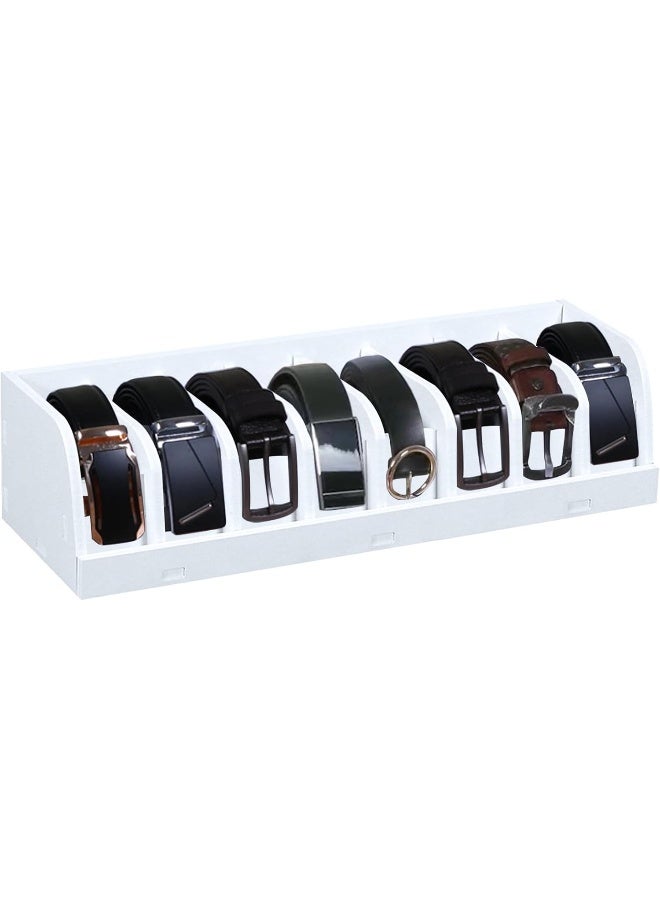TPGP Belt Organizer Box, 8 Grids Belt Rack for Closet and Drawer, Belt Buckle Display Case, Belt Storage Holder for Men Women, Belt Storage Belt Rack Organizer for Drawer Display Case Accessories  - Image 1