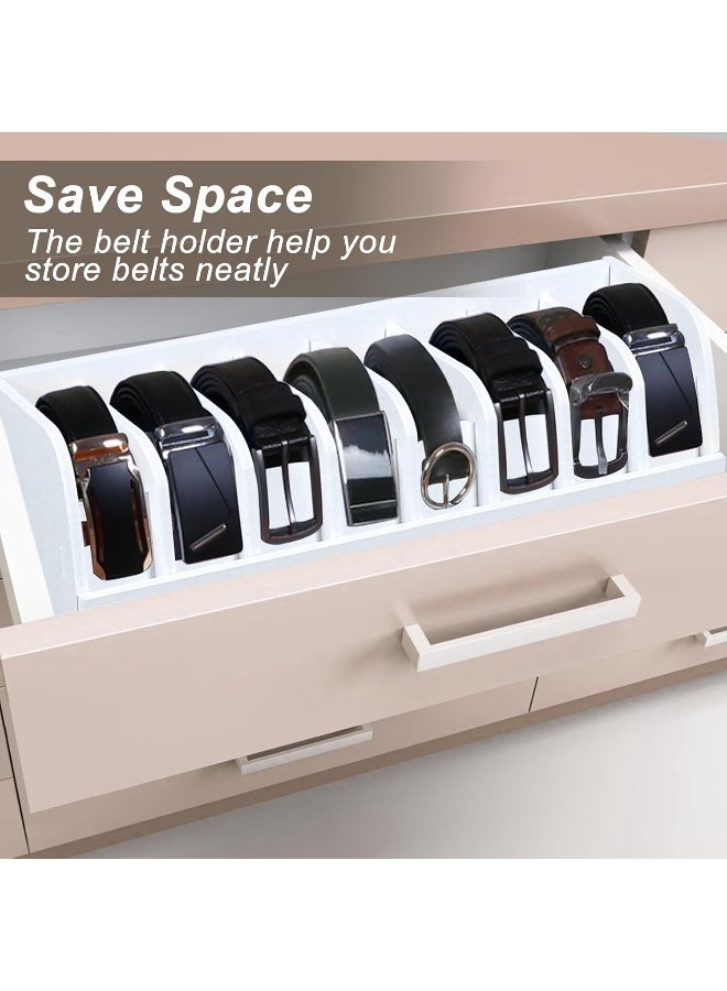 TPGP Belt Organizer Box, 8 Grids Belt Rack for Closet and Drawer, Belt Buckle Display Case, Belt Storage Holder for Men Women, Belt Storage Belt Rack Organizer for Drawer Display Case Accessories  - Image 3