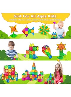 TEGRILO 60 Pcs Magnetic Building Blocks 3D Kids Building Blocks Set Magnetic Building Construction Educational STEM Toys for Toddler  - Image 5
