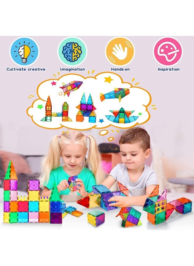 TEGRILO - 60 Pcs Magnetic Building Blocks 3D Kids Building Blocks Set Magnetic Building Construction Educational STEM Toys for Toddler - Image 1