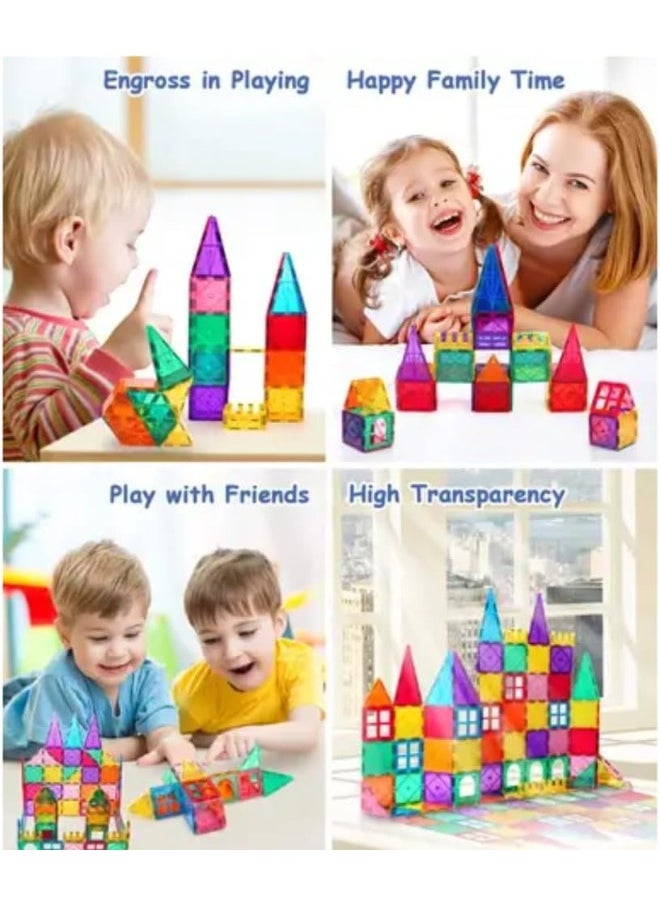 TEGRILO - 60 Pcs Magnetic Building Blocks 3D Kids Building Blocks Set Magnetic Building Construction Educational STEM Toys for Toddler - Image 1