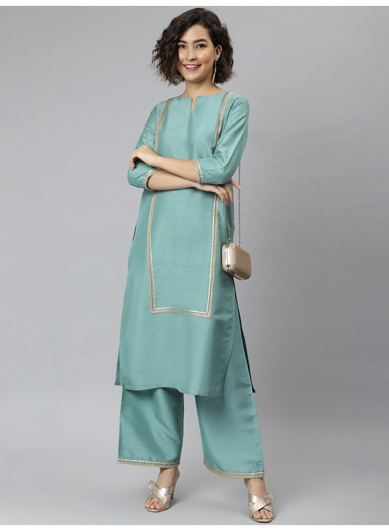 Miss Noor Indian Women Ethnic Zoya Kurta And Palazzo Set  - Image 1