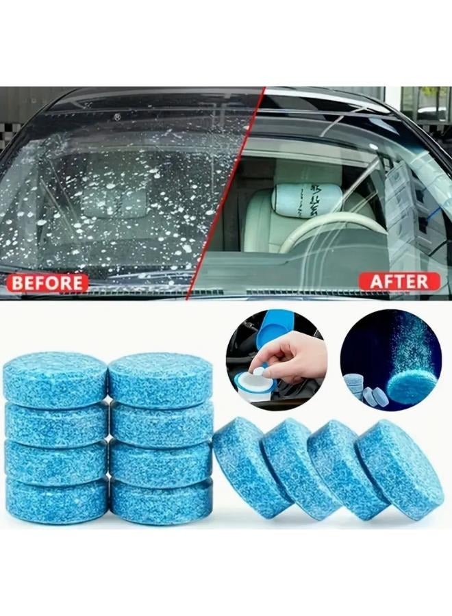 12 Pieces Windshield Washer Tablets Windshield Wiper Fluid Concentrated Glass Water Clean Tablets Solid Effervescent Window Washer Fluid - Image 1