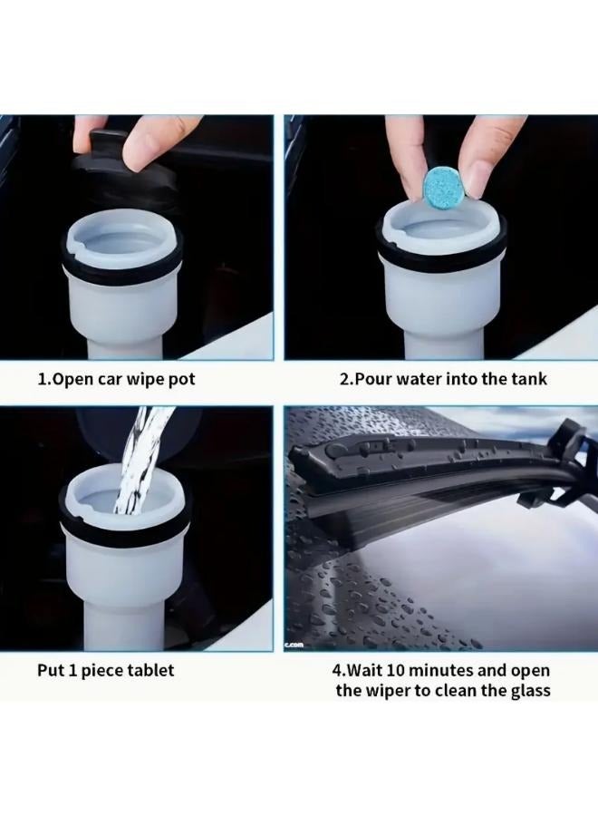 12 Pieces Windshield Washer Tablets Windshield Wiper Fluid Concentrated Glass Water Clean Tablets Solid Effervescent Window Washer Fluid - Image 3