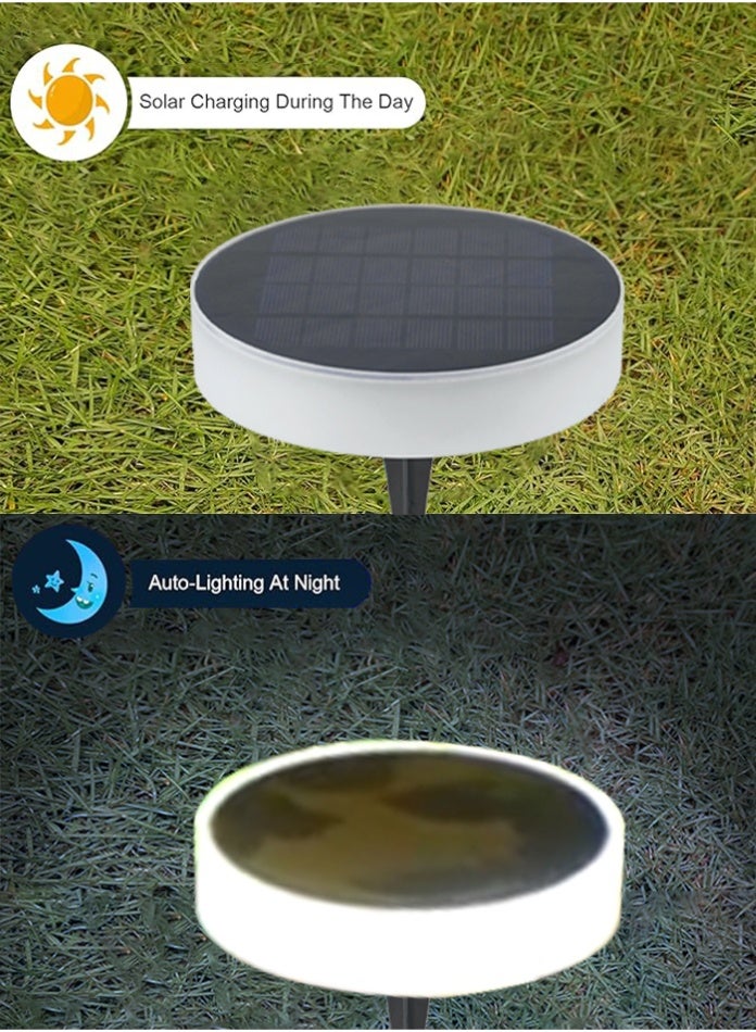Vmax 6PCS White Solar Garden & Wall Lights – Outdoor LED Pathway, Fence & Patio Lighting, Waterproof IP65, Spike & Wall Mount, Auto On/Off - Image 5