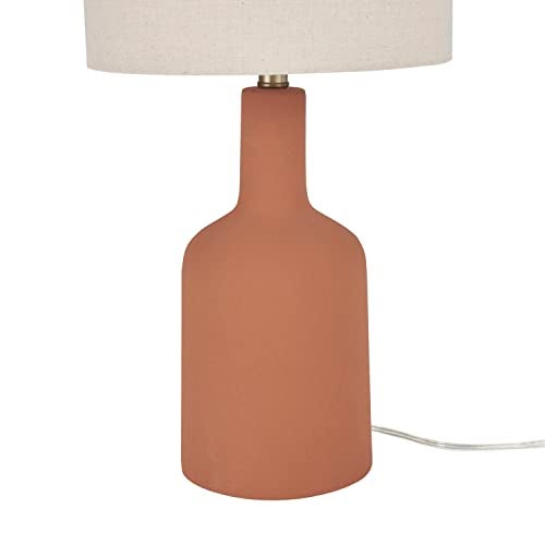 Nourison Home 22" Orange Terracotta Ceramic Table Lamp for Modern, Transitional, Bedside Table, Living Room, Dining, Entryway - Image 2