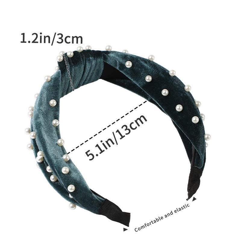 LOVNFC Womens Headbands, 6Pcs Knotted Head Bands No Slip Fashion for Girls Wide Top Knot Turban Velvet Hair Hoops - Image 2