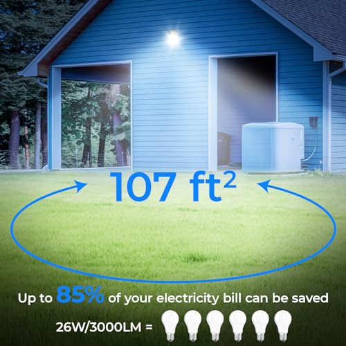 CINOTON 26W LED Wall Pack Light with Dusk to Dawn Sensor, 3000LM [100-277Vac] LED Wall Lights IP65 Waterproof Outdoor Security Flood Lighting for Garage Warehouse Garden 5000K-Daylight 2 Pack - Image 4