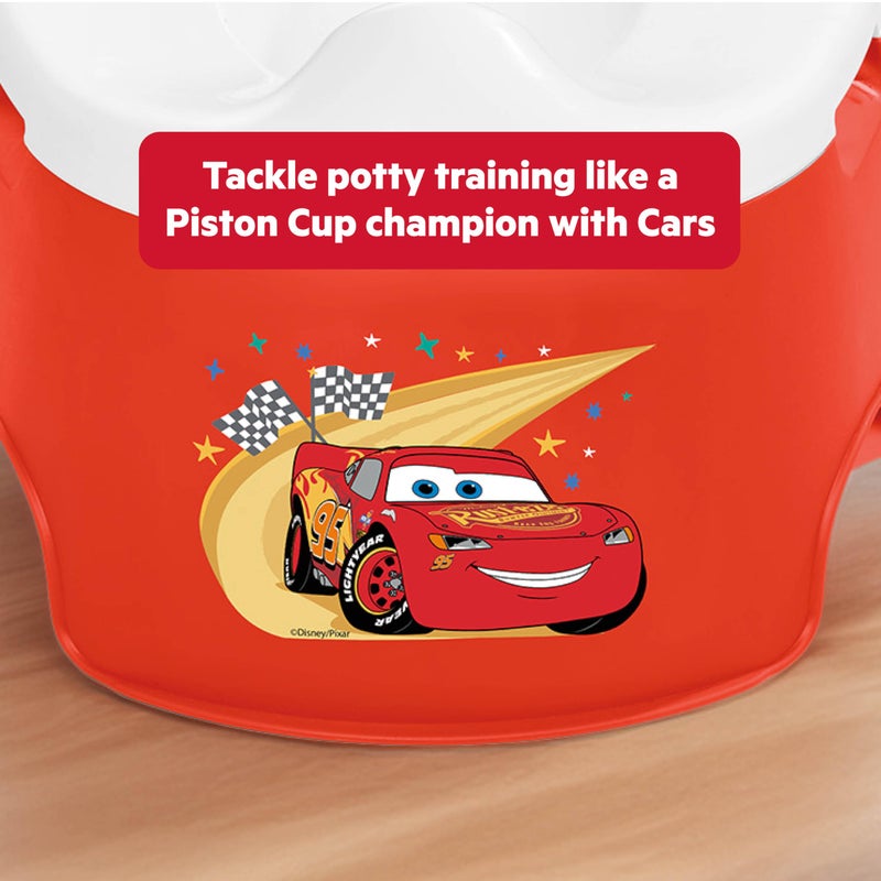Bright Starts Disney and Pixar Cars Full Comfort Potty Training Toilet, Easy Clean Removable Bowl, Splash Guard, High Back for Comfort & Stability, Toddlers up to 50 lbs - Image 4