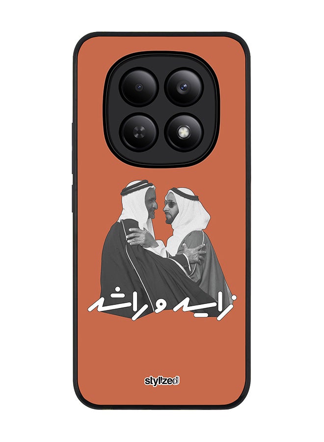 For Xiaomi Redmi Note 15 4G Case,Slim fit Camera Protection, Shockproof Thin Phone cover  - Sheikh Zayed And Sheikh Rashid Orange