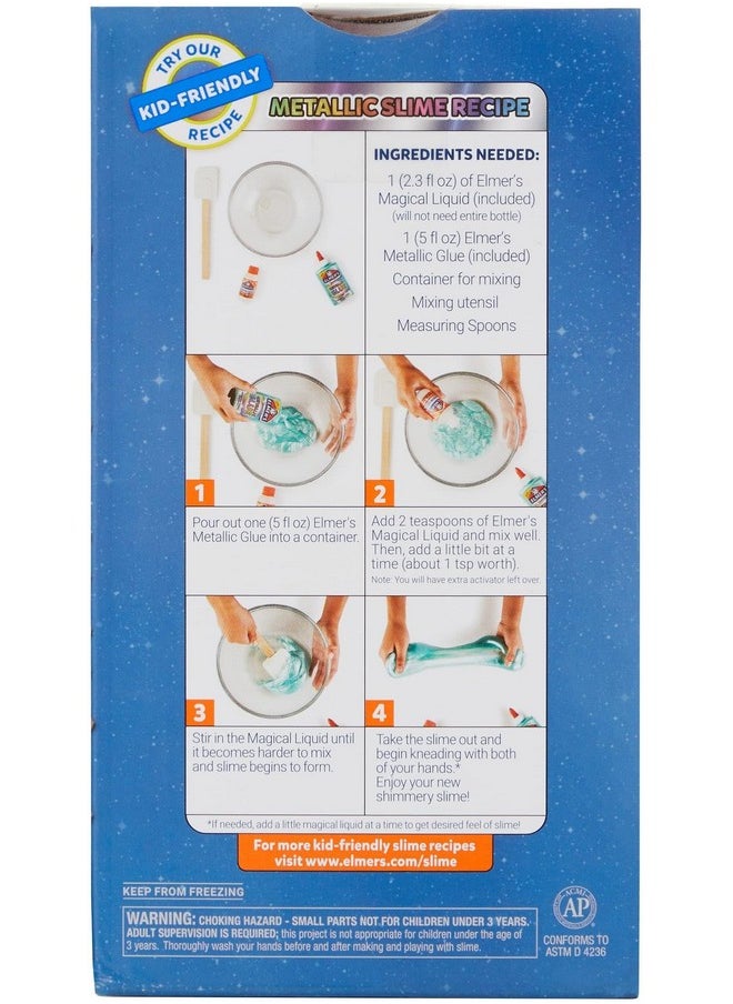 ELMER'S - ELMER'S Slime Supplies Kit, Include Metallic Glue, Magical Liquid Slime Activator, 4 Piece Kit - Image 1