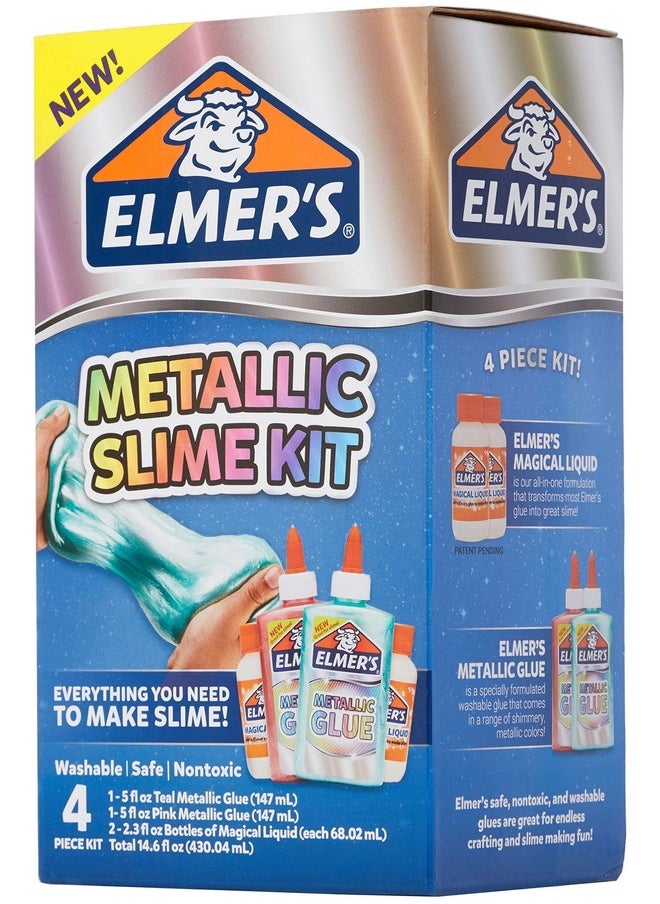 ELMER'S - ELMER'S Slime Supplies Kit, Include Metallic Glue, Magical Liquid Slime Activator, 4 Piece Kit - Image 1