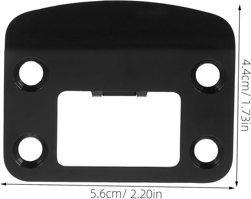 Black Stainless Steel Replacement Gusset Plate Guide Door Latch Guard Strike Plate - Image 3