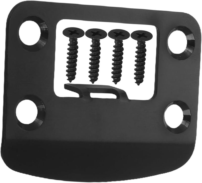 Black Stainless Steel Replacement Gusset Plate Guide Door Latch Guard Strike Plate - Image 1