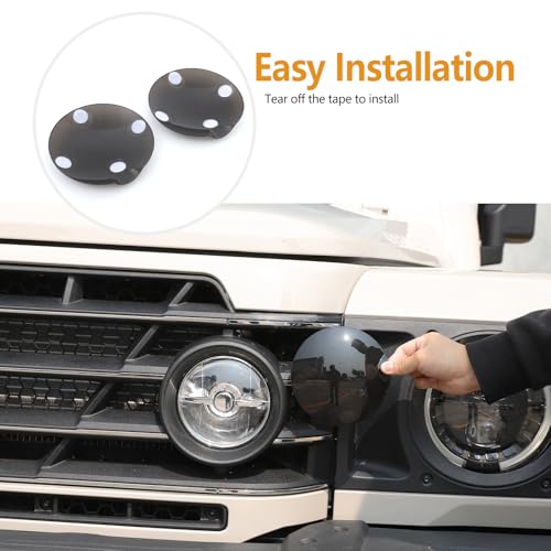 Bekantogy 2PCS Front Fog Light Cover Compatible with INEOS Grenadier 2022-2025 Smoked Black Front Fog Light Cover Protective Frame Cover Exterior Accessories - Image 5