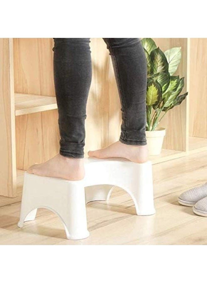 MOMENT - Toilet Stool Non-Slip Plastic Potty Stool Squatting Posture Poop Stool Portable Step Stool For Adults Kids Improve Bathroom Posture And Comfort - Image 1