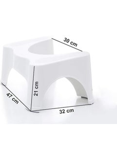 MOMENT Toilet Stool Non-Slip Plastic Potty Stool Squatting Posture Poop Stool Portable Step Stool For Adults Kids Improve Bathroom Posture And Comfort  - Image 3