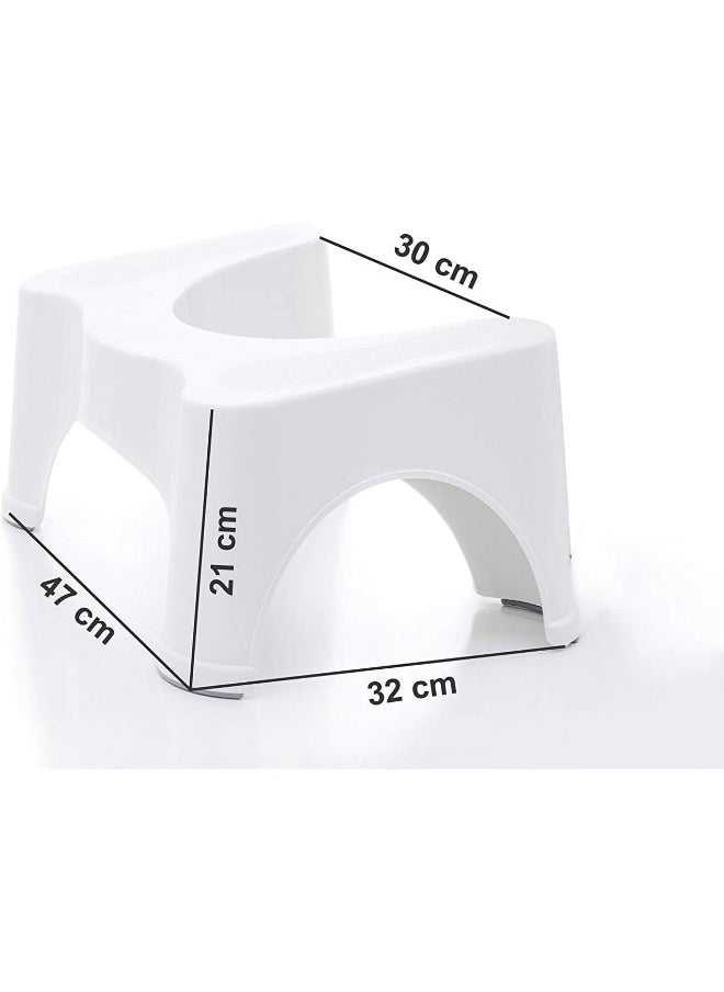 MOMENT Toilet Stool Non-Slip Plastic Potty Stool Squatting Posture Poop Stool Portable Step Stool For Adults Kids Improve Bathroom Posture And Comfort  - Image 3