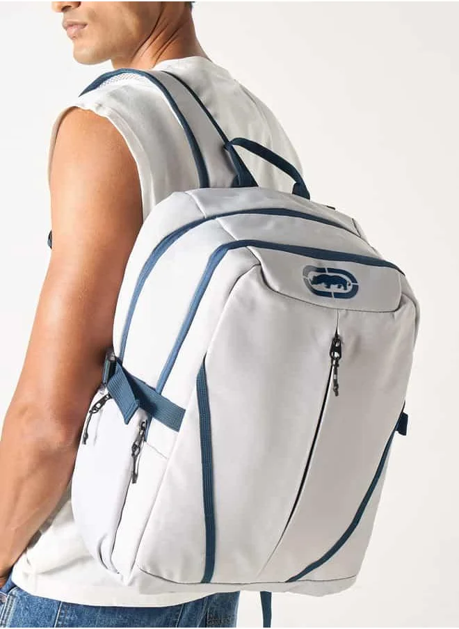 Ecko Unltd. Ecko Unltd Colourblock Backpack with Adjustable Straps and Zip Closure